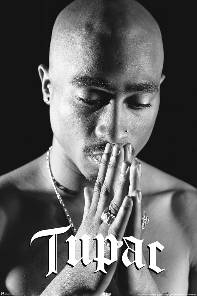 Tupac Praying Hip Hop Music Poster