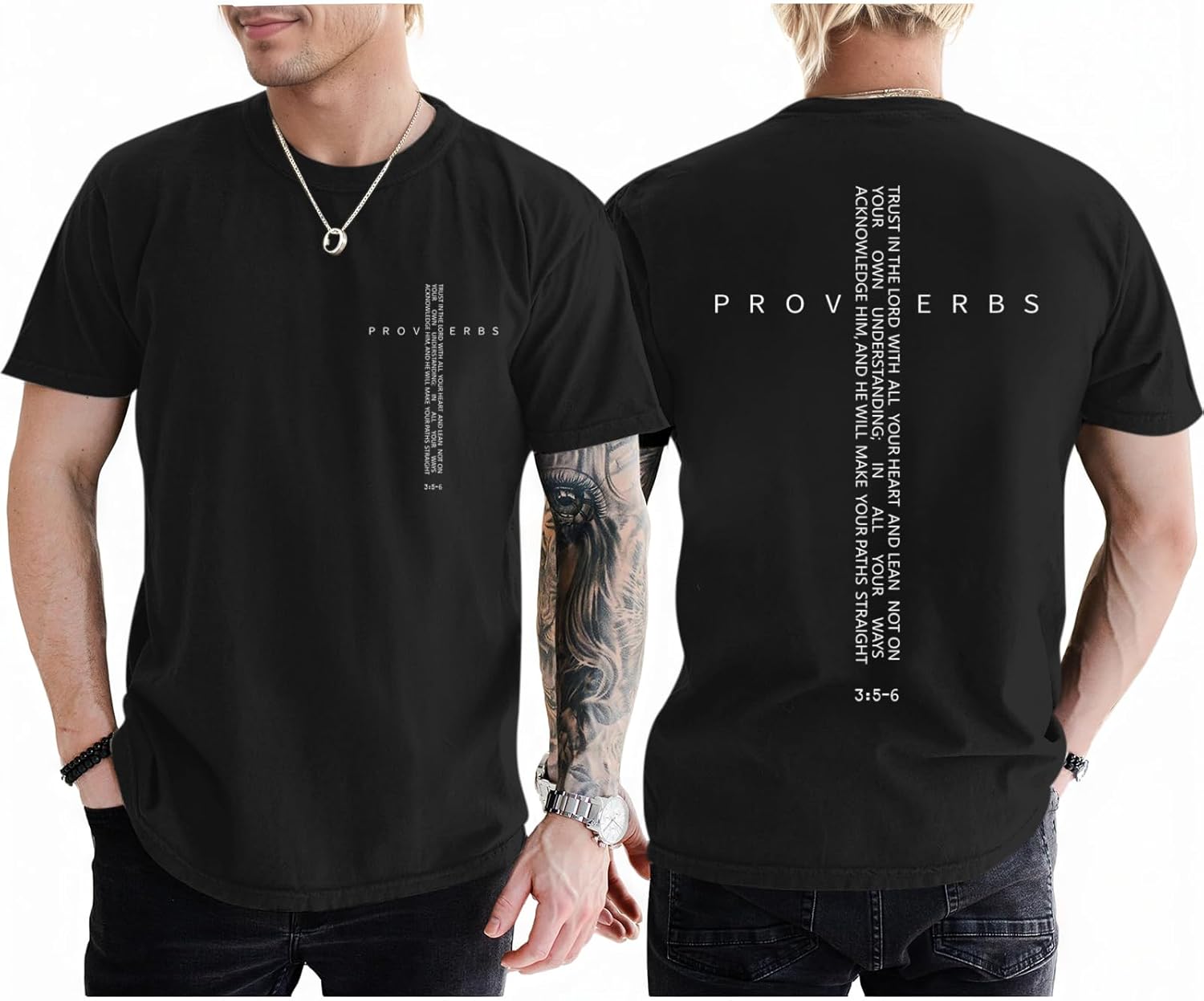 Vintage Christian Cross Bible Verse T-Shirt