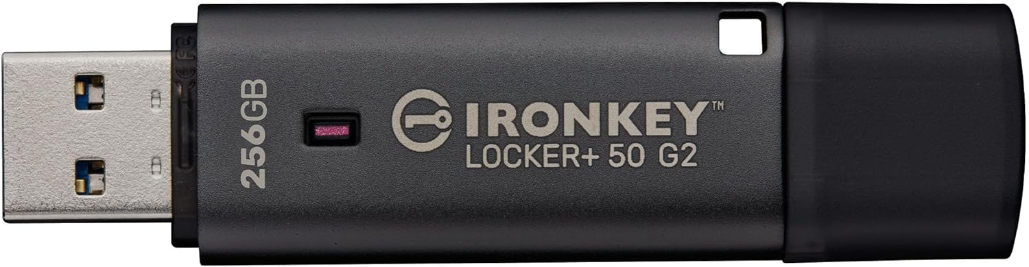 Kingston IronKey Locker+ 50 G2 256GB Encrypted USB Drive