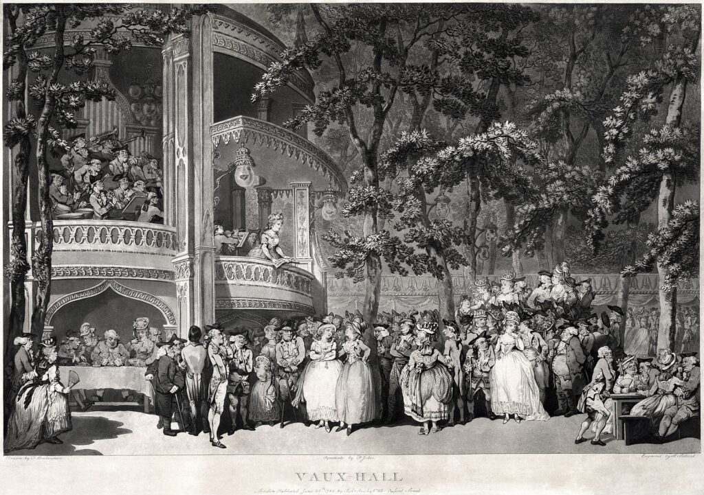 Vauxhall Gardens by Thomas Rowlandson (1756-1827).