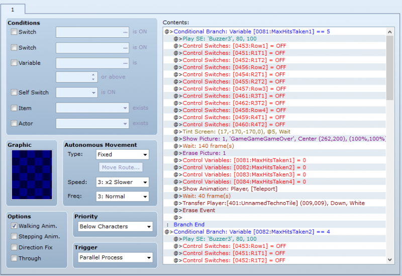 Forum topic: Timing based tile-dodging minigame.