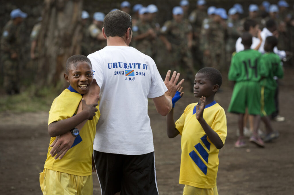 Launching of a soccer school by MONUSCO Urugayan peacekeepers in Don Bosco college Goma (14065014774)