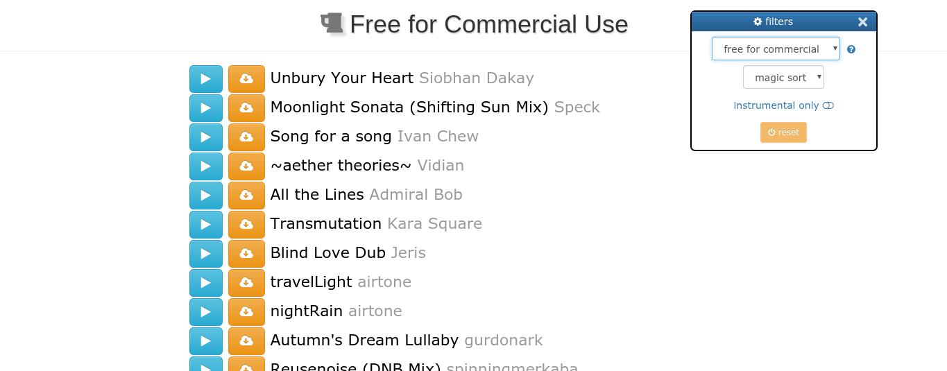 Forum topic: The Complete Guide to Free Commercial Use Music & SFX That Don't Suck!