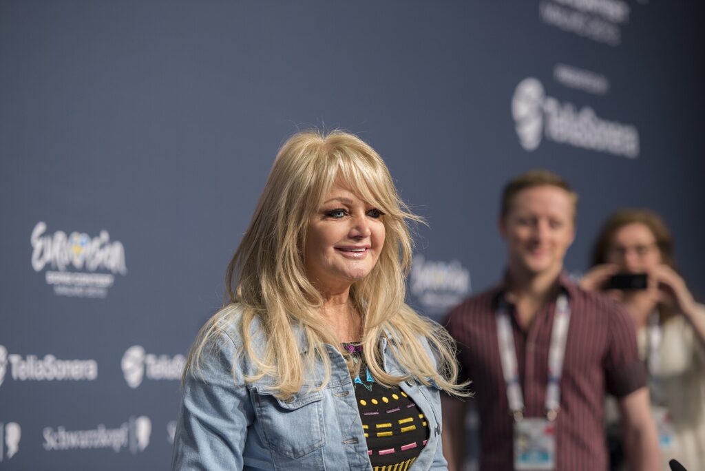 Bonnie Tyler at an ESC press conference